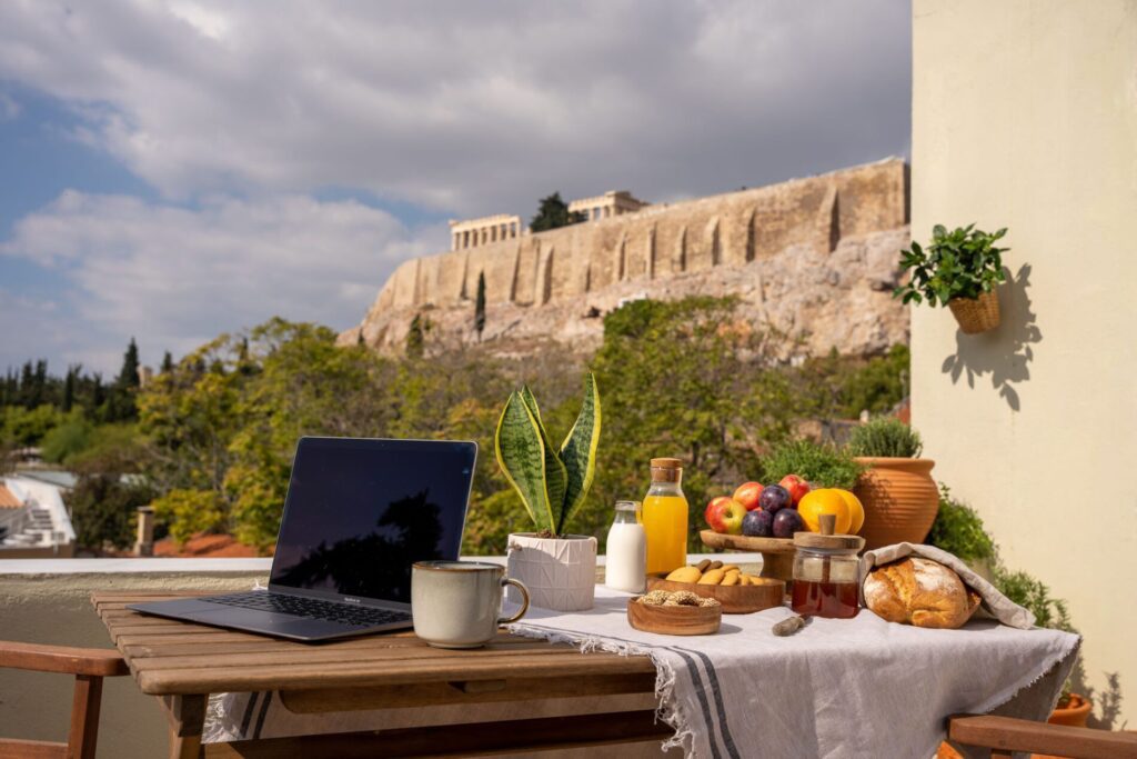 living in greece